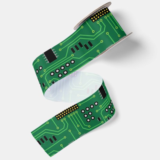 Computer Nerd Circuit Board CPU Satijnen Lint (Achterkant)