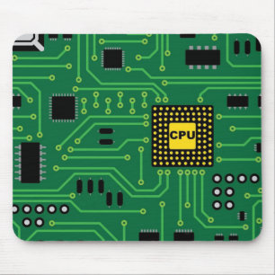Computer Nerd Circuit Board                   CPUI Muismat
