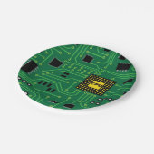 Computer Nerd Circuit Board CPUI Papieren Bordje (Gekanteld)