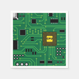 Computer Nerd Circuit Board CPUI Servet