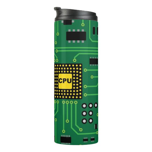 Computer Nerd Circuit Board                   CPUI Thermosbeker (Geroteerd rechts)