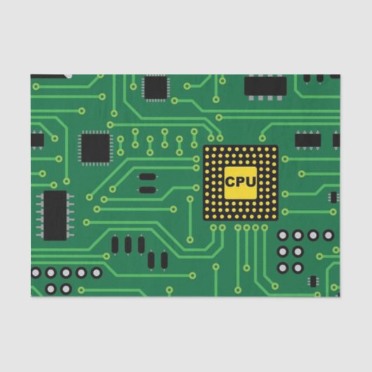 Computer Nerd Circuit Board CPUI Tissuepapier (Voorkant)