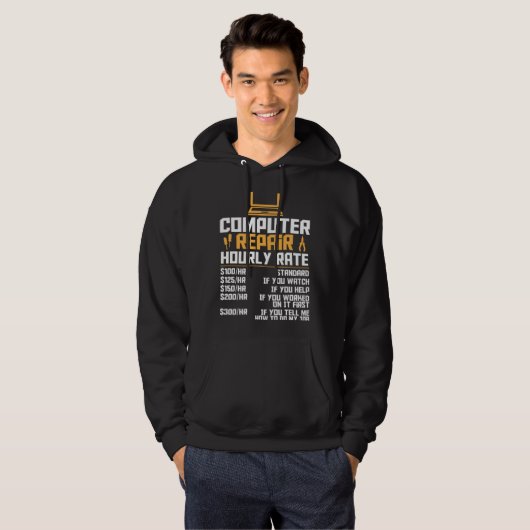 Computer Nerd  Computer Engineer  Computer Hourly  Hoodie (Voorkant volledig)