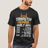 Computer Nerd  Computer Engineer  Computer Hourly  T-shirt (Voorkant)