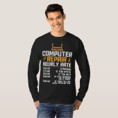 Computer Nerd Computer Engineer Computer Hourly T-shirt (Voorkant volledig)