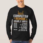 Computer Nerd  Computer Engineer  Computer Hourly  T-shirt (Voorkant)