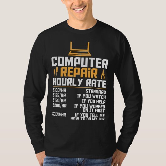 Computer Nerd Computer Engineer Computer Hourly T-shirt (Voorkant)