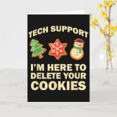 Computer Nerd Funny Christmas Designs Men's Black Kaart (Gele Bloem)