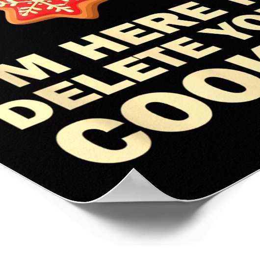 Computer Nerd Funny Christmas Designs Men's Black Poster (Hoek)