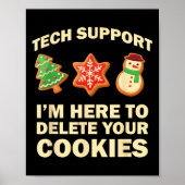 Computer Nerd Funny Christmas Designs Men's Black Poster (Voorkant)
