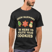 Computer Nerd Funny Christmas Designs Men's Black T-shirt (Voorkant)