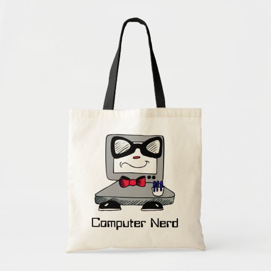 Computer Nerd Geek Canvas tas (Voorkant)
