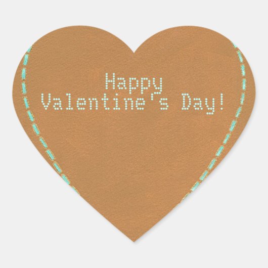 Computer Nerd Geek Happy Valentines Day Heart Hart Sticker (Voorkant)