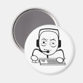 Computer Nerd Internet meme Koelkast Magneten (Voorkant / Achterkant)