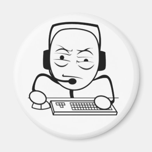 Computer Nerd Internet meme Koelkast Magneten (Voorkant)