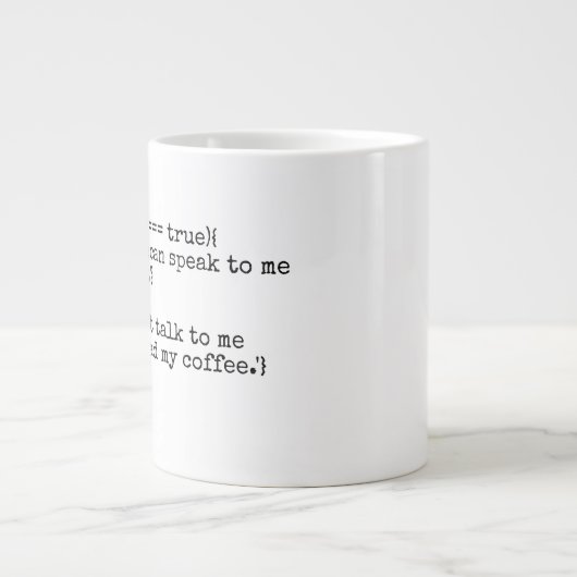 Computer nerd IT tech geek humor koffie Grote Koffiekop (Voorkant)