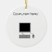 Computer Nerd Keramisch Ornament (Voorkant)