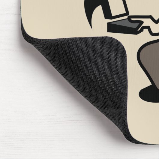 Computer Nerd Peace Sign Muismat (Hoek)