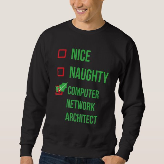 Computer Network Architect Funny Pajama Kerstmis Trui (Voorkant)