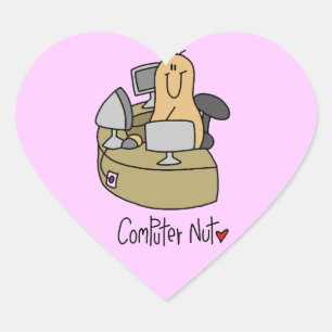Computer Noot T-shirts en Cadeaus Hart Sticker