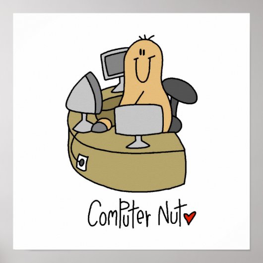 Computer Nut T-shirts en cadeautjes Poster (Voorkant)