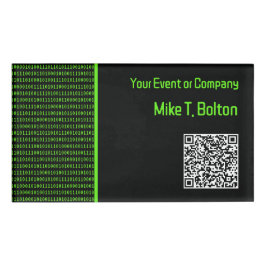 Computer Ones & Zeroes Retro Thema: technisch team Naambadge