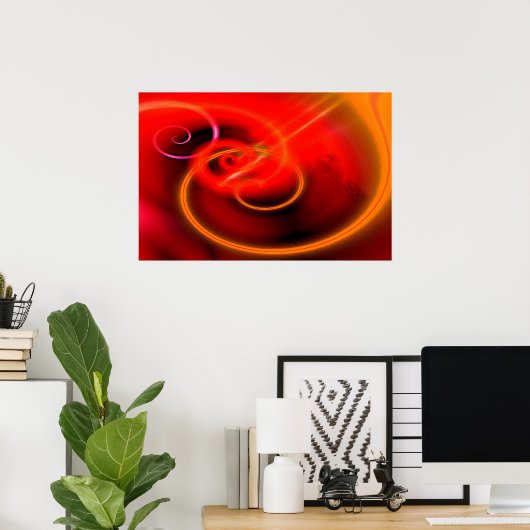 Computer Painting Abstract digitaal canvas afdrukk Poster (Thuiskantoor)