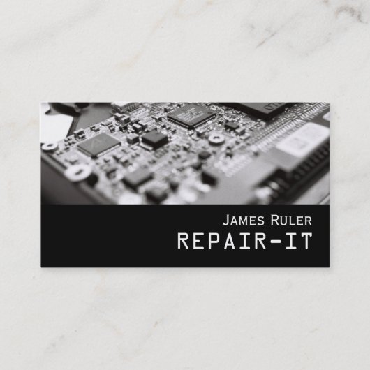 Computer PC Electronics Repair Visitekaartje (Voorkant)
