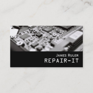 Computer PC Elektronica Reparatie Bedrijfskaart Visitekaartje