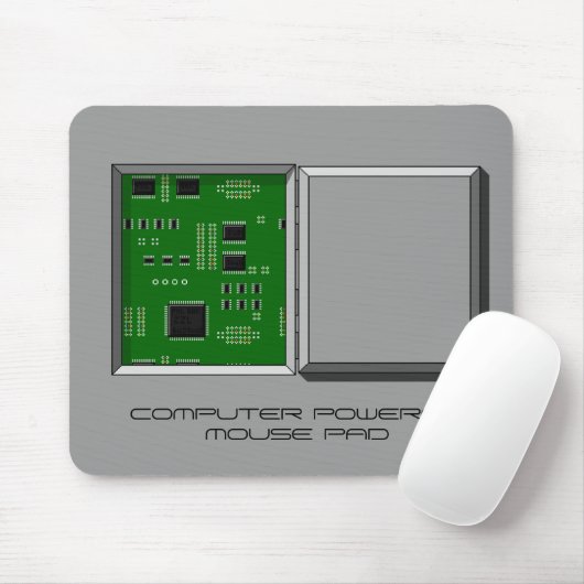 "COMPUTER POWERED MUISMAT"-broed en schakelbord Muismat (Met muis)