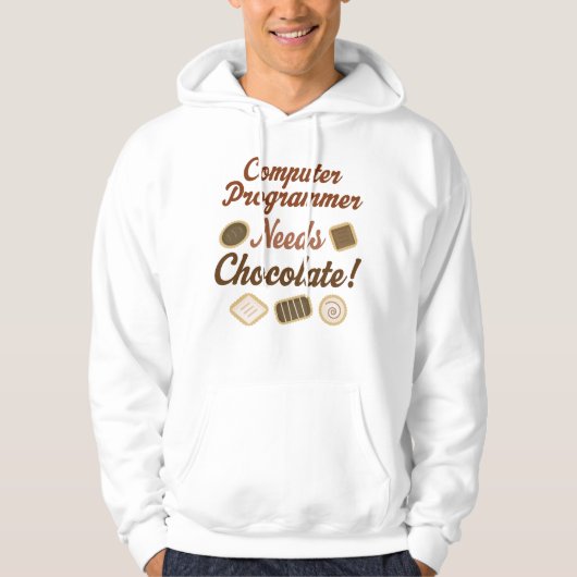 Computer Programmer Chocolate Hoodie (Voorkant)