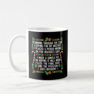 Computer Programmer Coding Debugging Kerstmis Koffiemok