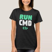 Computer Programmer Command Prompt Run CMD T-shirt (Voorkant)