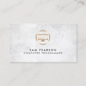 Computer Programmer ComputerCode Icon BusinessCard Visitekaartje (Voorkant)