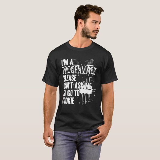 Computer Programmer Cookie voor Computer Nerds T-shirt (Voorkant volledig)