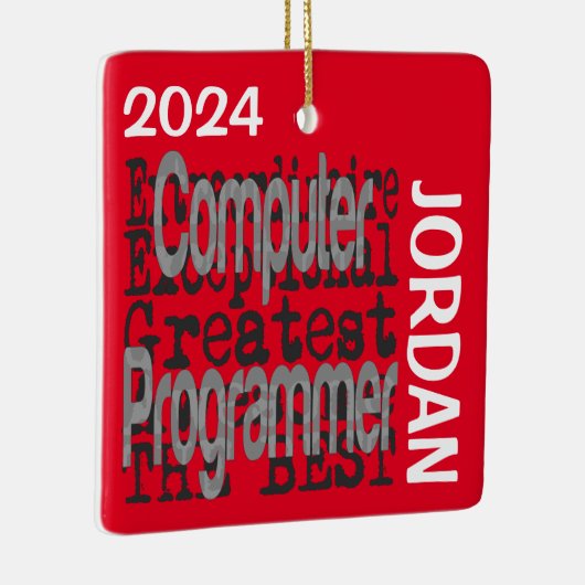 Computer Programmer Extraordinaire CUSTOM Keramisch Ornament (Rechts)