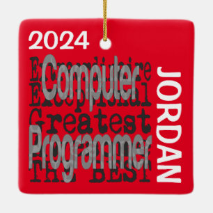 Computer Programmer Extraordinaire CUSTOM Keramisch Ornament