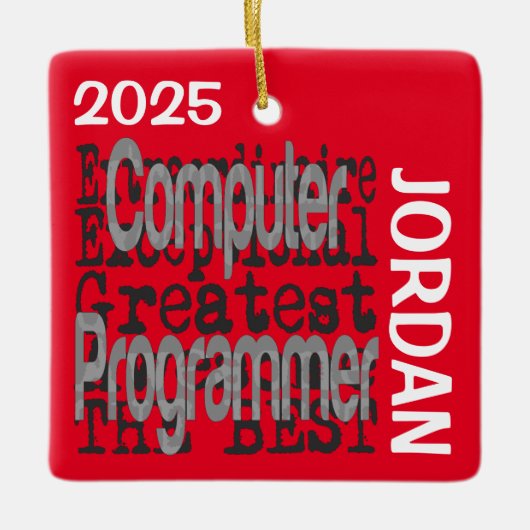 Computer Programmer Extraordinaire CUSTOM Keramisch Ornament (Voorkant)