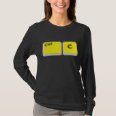 Computer Programmer Nerd Ctrl C Plakken Humor kopi T-shirt (Voorkant)