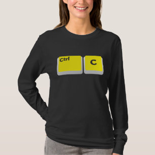 Computer Programmer Nerd Ctrl C Plakken Humor kopi T-shirt