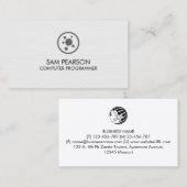 Computer Programmer Software Developer Visitekaartje (Voorkant / Achterkant)