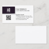 Computer Programmer Technical Skills Visitekaartje (Voorkant / Achterkant)