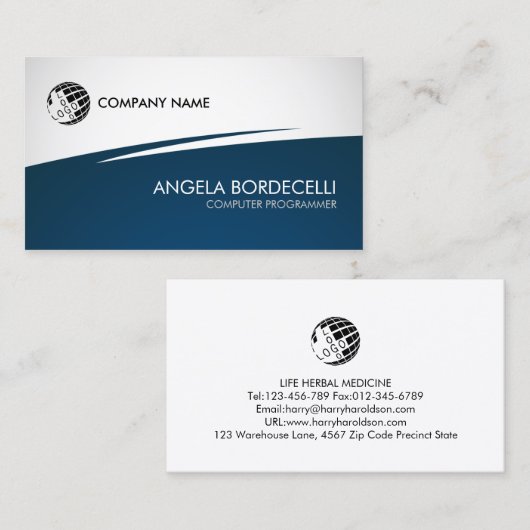 Computer Programmer Technologie Visitekaartje (Voorkant / Achterkant)