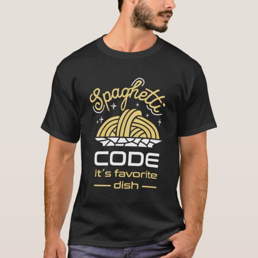 Computer Programmering Spaghetti Code Programmeur T-shirt (Voorkant)