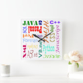 Computer Programmers Clock Vierkante Klok (Huis)