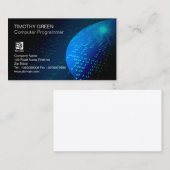 Computer Programmeur Abstracte Binaire Code Visitekaartje (Voorkant / Achterkant)