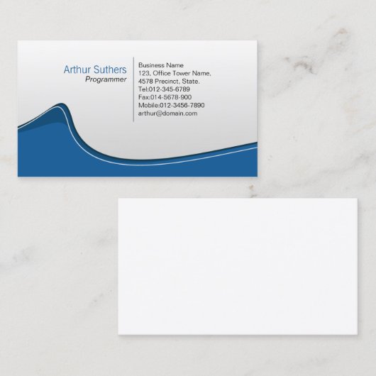 Computer Programmeur Technische Elegant Business C Visitekaartje (Voorkant / Achterkant)