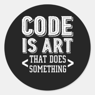 Computer Programming Coding Art Doe Iets Ronde Sticker