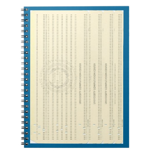 Computer Programming Punch Cards Notebook Notitieboek (Voorkant)