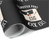 Computer Puns Kick Esc Grappig Toetsenbord Pun Dar Cadeaupapier (Rol Hoek)